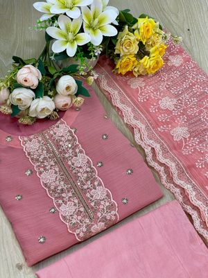 Semi –Embroidery & Sequence Work Party dress_img_14