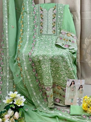 Semi –Embroidery & Sequence Work Party dress_img_5