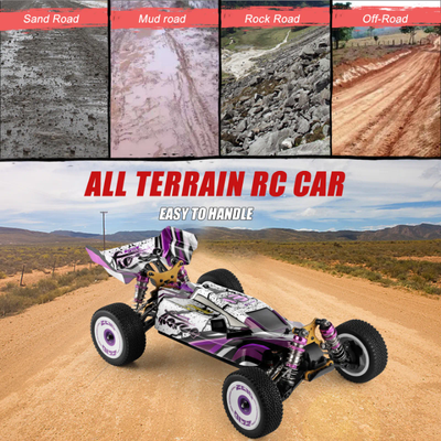 WLtoys 124019 RC Car,1/12 Scale 2.4GHz Remote Control Car,4WD 60km/h High Speed Racing Car,Off-Road Buggy Drift Car RTR with Aluminum Alloy Chassis,Zinc Alloy Gear and 1 Battery_img_4