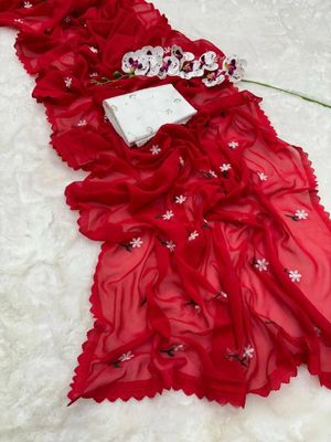 সফট জর্জেট শাড়ি সাথে লেজ থাকবে এমব্রয়ডারি ওয়ার্ককরা_img_11