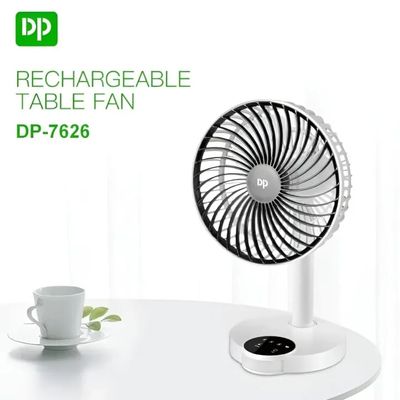 DP-7626 AC/DC Rechargeable 4000mAh Lithium Battery Touch Control Multiple Modes Portable Fan With LED Lamp_img_0
