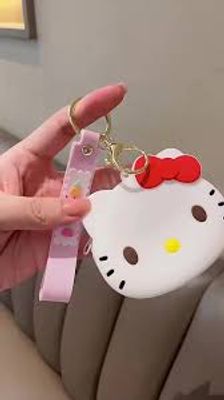 Kawaii Sanrio Keychain Cute Cartoon Hello Kitty Kuromi My Melody Silicone Wallet Bluetooth Headset Bag Schoolbag Decoration Gift_img_5