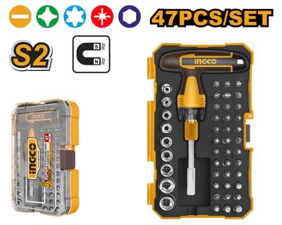 INGCO 47pcs T-Handle Wrench Screwdriver set Model HKSDB0478_img_0