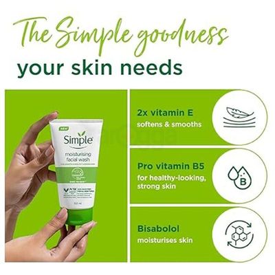 Simple Moisturising Facial Wash - 150 ml - UK_img_1