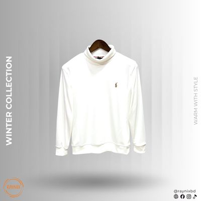 POLO RALPH LAUREN Winter Collection Turtle Neck Sweatshirt – Crisp White_img_0