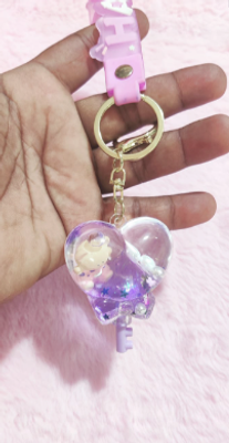 Cute Bliss in Liquid Filled Acrylic Bagpack Keyring_img_2