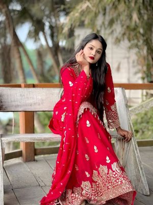 🌟 Luxury Indian Fox Georgette Three Piece Set – Shine with Elegance! 🌟_img_1