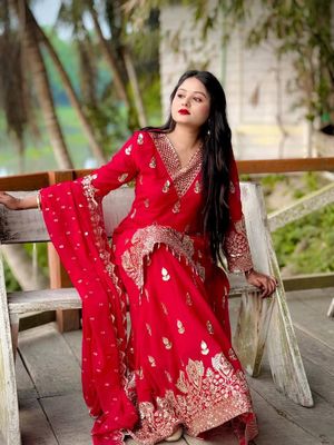 🌟 Luxury Indian Fox Georgette Three Piece Set – Shine with Elegance! 🌟_img_4
