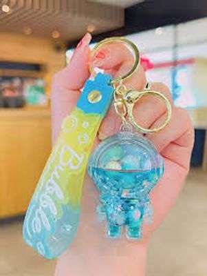Cute Bliss in Liquid Filled Acrylic Bagpack Keyring_img_3