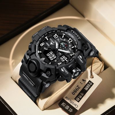 TVOVT TV8803 Men's Waterproof Sports Watch with Japan Movement_img_0