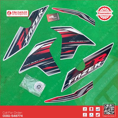 Full Set Sticker for Yamaha Fazer V2 (Red Colour) bike._img_0