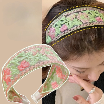 ProX Elegant Chiffon Embroidery Flower Hairband_B-602-1_img_1