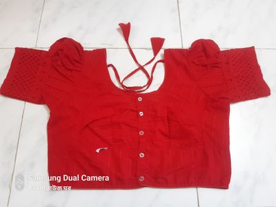 চিকেন টু ঘটি হাতা ব্লাউজ / Habuka short sleeve blouse for women's and grals._img_2