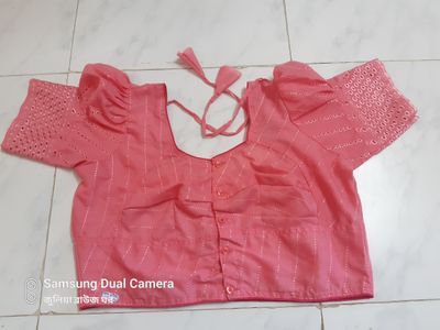 চিকেন টু ঘটি হাতা ব্লাউজ / Habuka short sleeve blouse for women's and grals._img_4