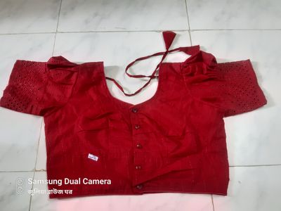 চিকেন টু ঘটি হাতা ব্লাউজ / Habuka short sleeve blouse for women's and grals._img_9
