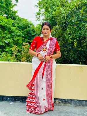 Half Silk Sharee with Blouse Piece_img_2