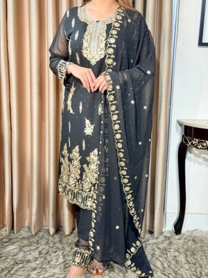 ইন্ডিয়ান জর্জেট থ্রি-পিস কালেকশন_img_1