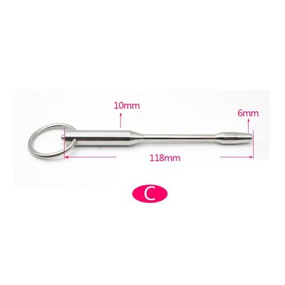 Stainless Steel Male Urethral Catheter Penis Beads Plug Stimulation Urethral Dilator Sounding Horse Eye Stimulator Men Sex Toy_img_3