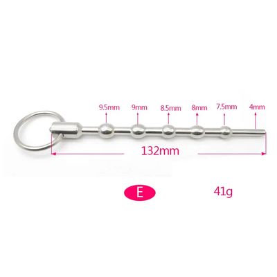 Stainless Steel Male Urethral Catheter Penis Beads Plug Stimulation Urethral Dilator Sounding Horse Eye Stimulator Men Sex Toy_img_5