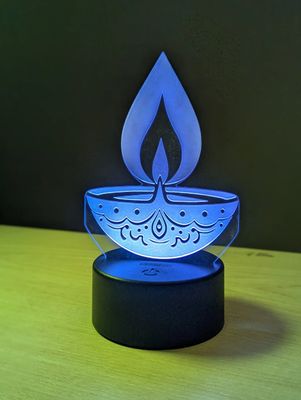 GearUP Acrylic Multicolor Night Lamp (DIYA) – Black_img_0