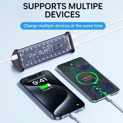 Fast Charging 6PCS 18650 Battery Power Bank Case with White LED Light_img_7