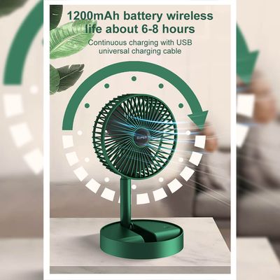 Portable USB Rechargeable Fan Telescopic Folding Desktop Fan_img_8