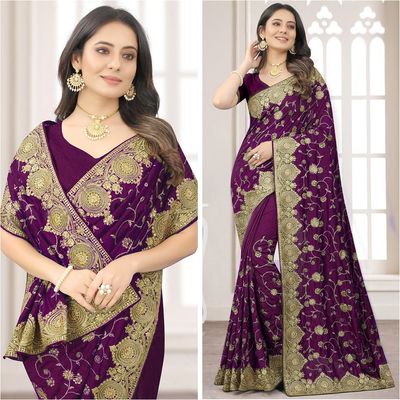 Embroidery & Sequence Work Party saree_img_3