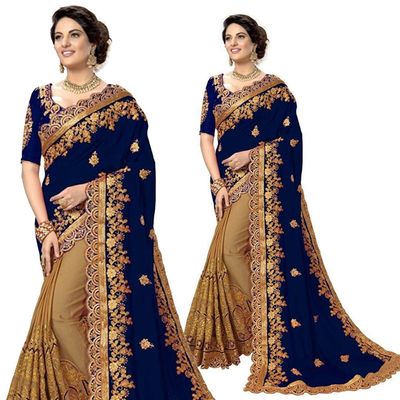 Embroidery work party saree_img_1