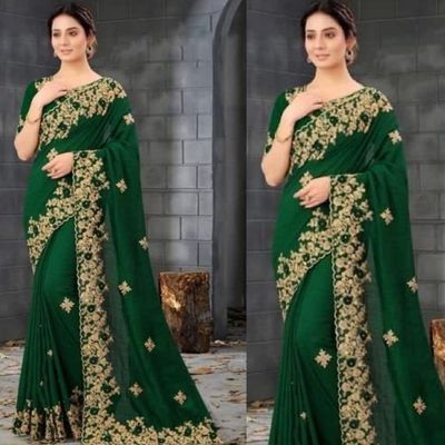 Embroidery work party saree_img_1
