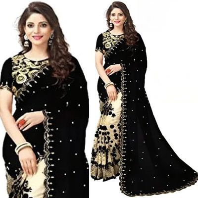 Embroidery work party saree_img_1