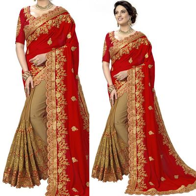 Embroidery work party saree_img_4