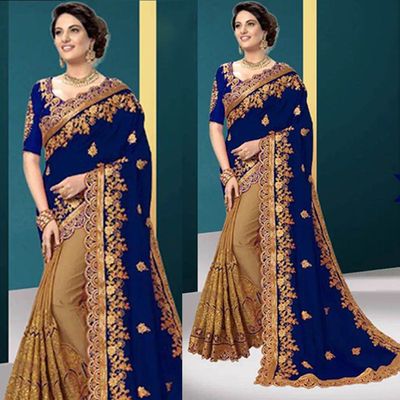 Embroidery work party saree_img_5