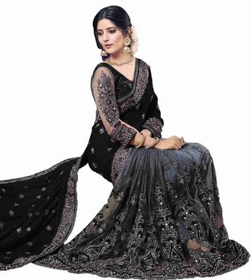 Embroidery work party saree_img_2