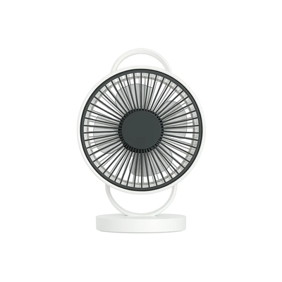 YAGE YG-7999N Rechargeable 8-Inch 360° Rotation Fan with LED Light – White Color_img_0