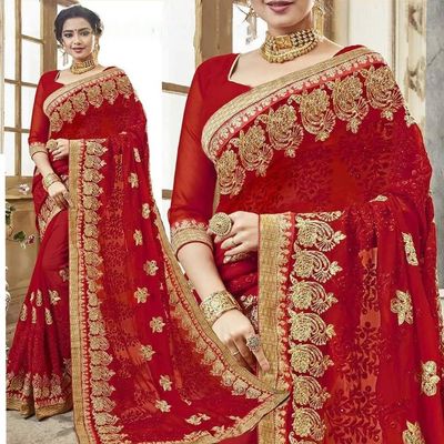 Embroidery work party saree_img_0
