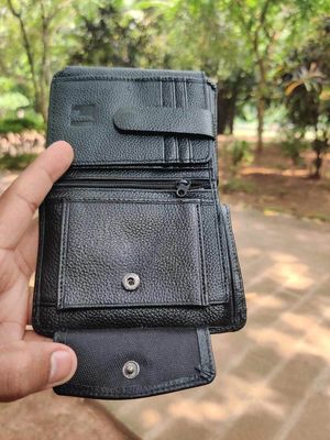 100% Original Premium Leather wallet Black & Chocolate_img_6