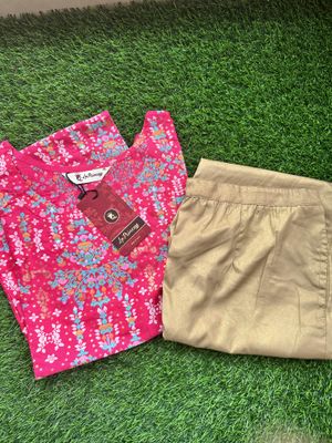 Premium Indian Viscose Silk Kurti Set with Straight Pant – RAYNIX_img_0