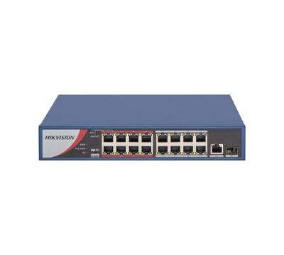 Hikvision DS-3E0318P-E/M(B) – 16-Port Fast Ethernet Unmanaged PoE Switch (16 PoE + 2 Uplink)_img_0