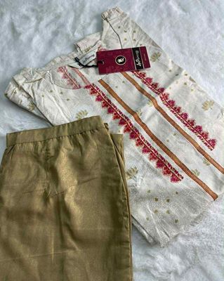 Premium Indian Viscose Silk Kurti Set with Straight Pant – RAYNIX_img_1