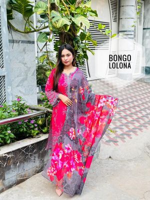 রঙধনু রাগিনী (Rongdhonu Ragini) Luxury Swiss Lawn Three-Piece_img_6