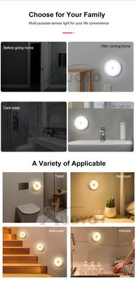 Auoyo LED Night Light Motion-Sensing Lamp Portable Night Lamp_img_10