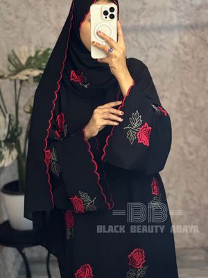 Black Beauty Abaya Rose Borka_img_1