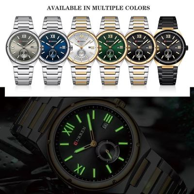 CURREN 8471 New Luxury Luminous Calendar Waterproof Men's Quartz Watches Original Casual Wrist Watch Stainless Steel Clock Reloj_img_4