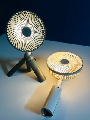 AZEADA PD-F27 Rechargeable Fan with Tripod Stand- Green Color_img_1