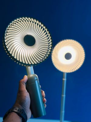AZEADA PD-F27 Rechargeable Fan with Tripod Stand- Green Color_img_3