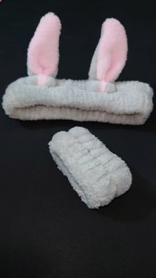 Wash Face Hair Holder Hairbands Soft Warm Coral Fleece Bow Animal Ears Headband For Women Girls Turban Fashion Hair Accessories Moonlight Shines_img_7