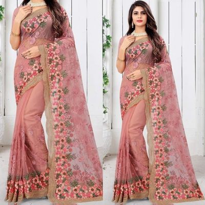 Embroidery work party saree_img_0