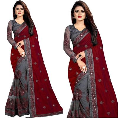 Embroidery work party saree_img_0