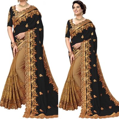 Embroidery work party saree_img_2
