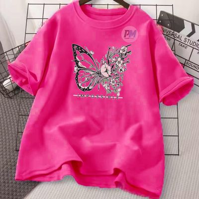 লেডিস টিশার্ট (Butterfly) (৫ টি কালার আছে)_img_4